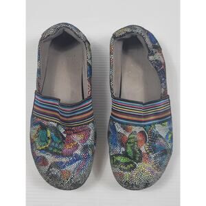 Alegria Womens 39/8.5 Glee Monarch Mosaic Butterfly GLE-389 Nurse Comfort Loafer